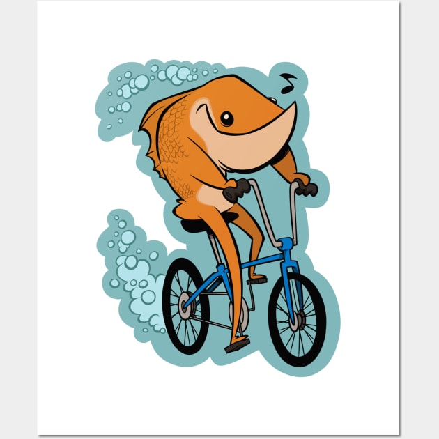 A Fish Needs a Bicycle. Wall Art by westinchurch